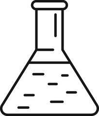 Poster - Flask laboratory icon outline vector. Gmo food