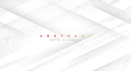 Wall Mural - abstract white and gray gradient background. abstract halftone dots vector background.