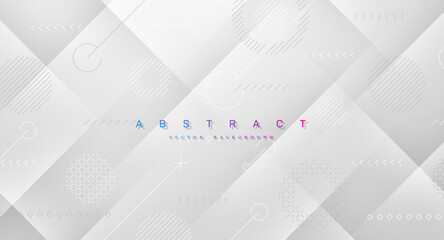 Wall Mural - abstract white and gray gradient background. white vector background with abstract lines pattern.