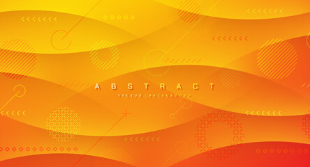 Wall Mural - abstract orange gradient background. orange vector background with abstract lines pattern.