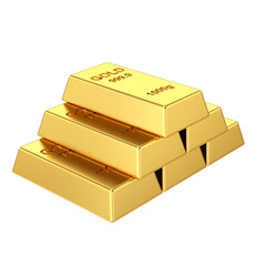 Wall Mural - Gold bars. Gold bullion. Gold ingot. 3D element.