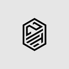 Sticker - ZT bold line geometric initial logo design which is good for branding