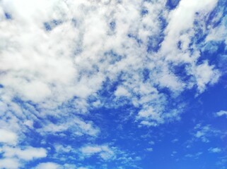 Poster - Summer blue sky cloud gradient light white background.