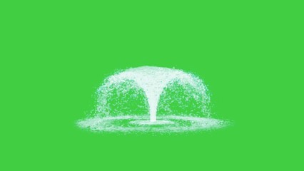 Canvas Print - Animation of a fountain on a green screen background