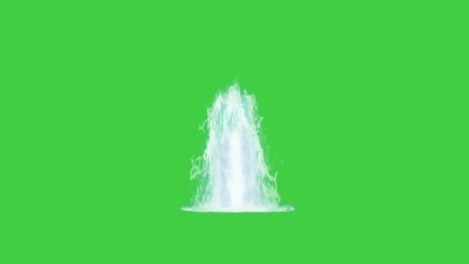 Wall Mural - Animation of a fountain on a green screen background