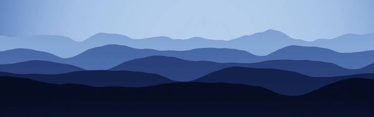 Wall Mural - creative hills ridges in night digitally made texture or background illustration