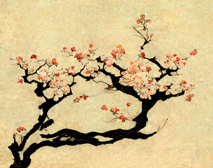  Computer Generated Japanese Cherry Tree Blossom Background