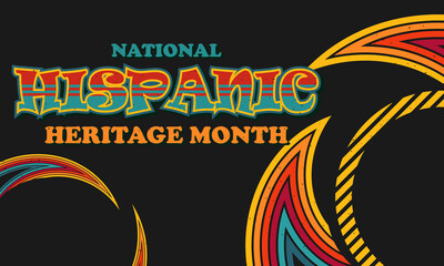 Wall Mural - National Hispanic Heritage Month September 15 - October 15. Hispanic and Latino Americans culture. Background, poster, greeting card, banner design. 