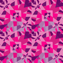 Kaleidoscope Seamless Pattern. Decorative Abstract Mosaic Ornament.