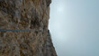 climbing the via ferrata 