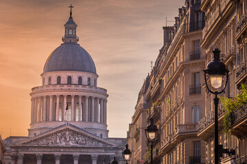 Wall Mural - Pantheon and french architecture in Quartier Latin, Paris