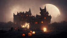 Old Vampire Castle, Conceptual Halloween Scene