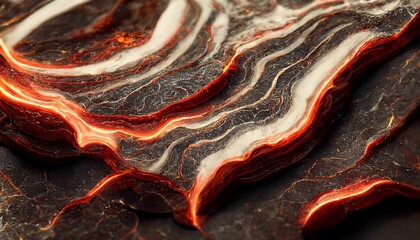 hyper-detailed 3d render of lava wave for background or wallpaper