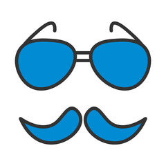 Poster - Glasses And Mustache Icon