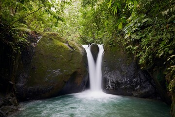 Poster - Scenic shot of a waterfall in Uvita, Costa Rica