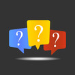 © АНДРЕЙ Морозюк - question marks icon, clouds concept with questions, vector illustration