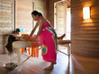 © Matthew Wakem - A woman receives a Lomi-Lomi Massage, a traditional Hawaiian Massage that combines dance movements, breathing, rhythmic music and an oil massage.