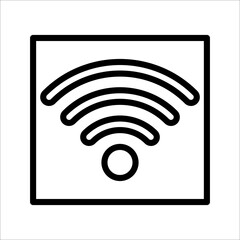 Poster - WIFI icon vector, wireless internet sign isolated on white background, flat style, vector illustration