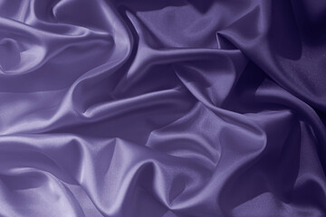 Wall Mural - Blue purple lilac silk satin. Light dark. Gradient. Elegant background for design. Wavy folds. Soft silky smooth fabric.