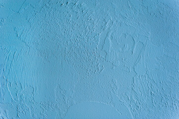 Wall Mural - Background, texture of uneven surface in blue wall paint.