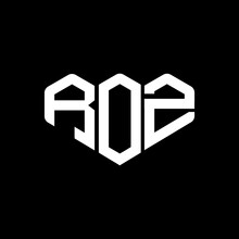 ROZ Monogram Letter Logo On Black Background. ROZ Letter Initial Creative Logo Design Template Vector Illustration. ROZ Letter Initial Vector Logo Design.

