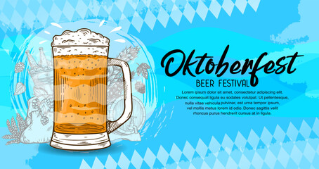 Wall Mural - oktoberfest vector design can be use for poster, invitation and celebration purpose