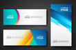 © popuo design - Banner set design template in trendy dynamic gradient colors