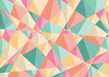 Colorful Abstract Geometric Background Fun Retro