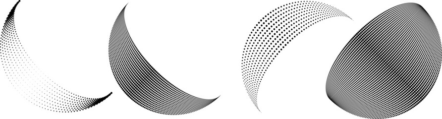 Halftone dots in circle form. round logo . vector dotted frame . design element