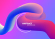 © Rachan - fluid flow liquid curve with color blend gradient dynamic, frame shape abstract background.flex wave graphic design for science banner,multicolored internet network template.communicate signal vector