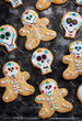 Day of the Dead cookies in shape of sugar skull.