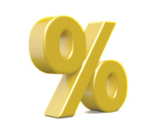 Gold Percent Symbol