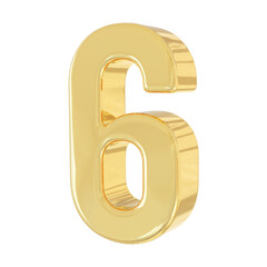 3d golden number 6