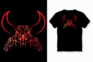 Wall Mural - black t-shirt with devil design