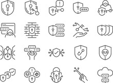 Cyber Security Icon Set. Included The Icons As password, 2fa Authenticator, Authentication, And More.
