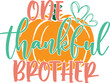 © Artstoredigital - One Thankful Brother, Happy Fall, Thanksgiving Day, Happy Harvest, Vector Illustration File