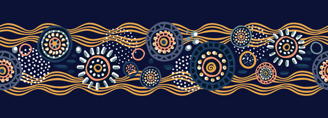 hand drawn abstract seamless pattern, ethnic background, simple style - great for textiles, banners,