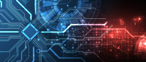 Abstract background on technological and scientific topics. CPU concept. Vector format.