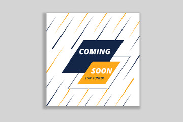 Coming soon promotional banner template 