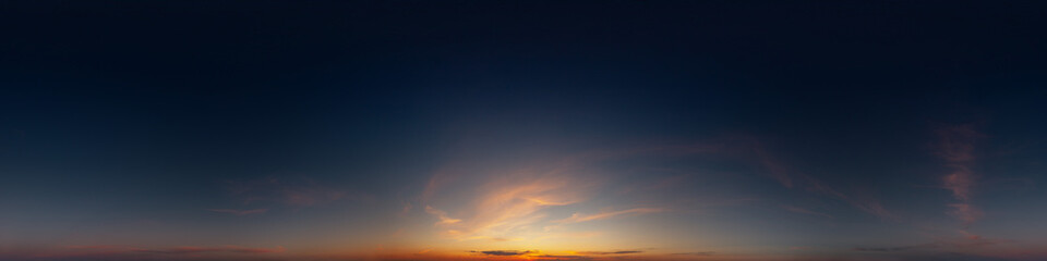 Wall Mural - sky hemisphere. dome photo of sky for your 360° vr photography or video