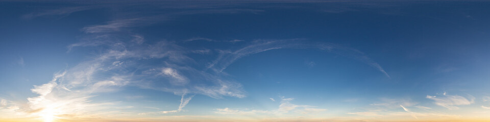 Wall Mural - sky hemisphere. dome photo of sky for your 360° vr photography or video