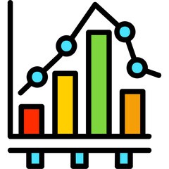 Wall Mural - Bar Chart Icon