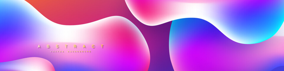 Wall Mural - abstract banner design. fluid liquid color background design. futuristic design posters.