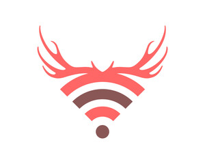 Sticker - Signal symbol with deer antlers