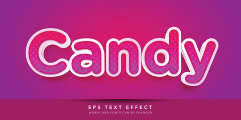 candy 3d editable text effect