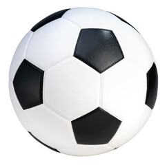 Wall Mural - Soccer ball isolated on white background, Football ball sports equipment on white With clipping path.