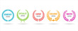 Collection of certified badge vector template  