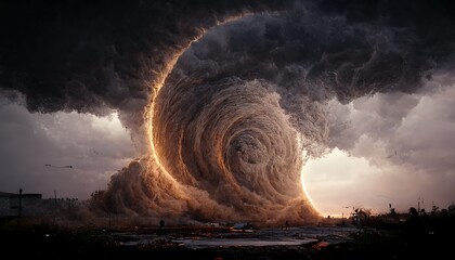Wall Mural - fantasy portal effect. smoke moving in a circle formation.science fiction universe exploration.porta