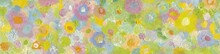 Oil Paint Textures In Positive Pastel Colors As Wide Abstract Background For Textured Wallpaper, Art Print, Pattern, Etc. High Detail.