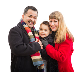 Wall Mural - Transparent PNG of Happy Young Mixed Race Family Isolated.